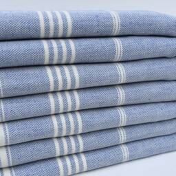 Cotton Towel, Bath Peshtemal Turkish Towel 40x70, Blue Wedding Gift Striped Hammam Towels Tkr-Sltn - thumbnail 3