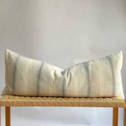 Indigo Dot Block Print Mudcloth Hmong Pillow Case - thumbnail 1