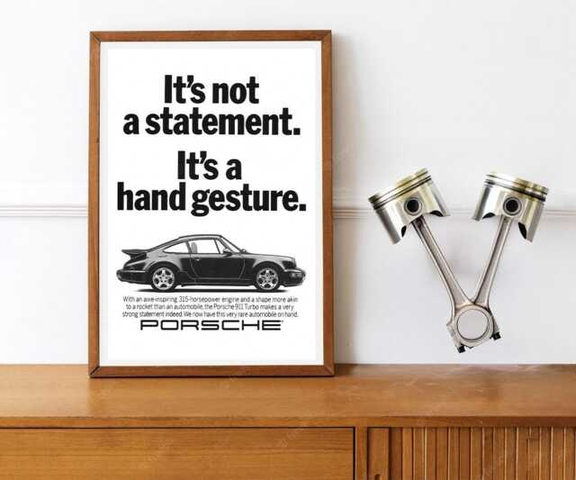 Reprint Of A German Porsche 911 Car Poster - image 1
