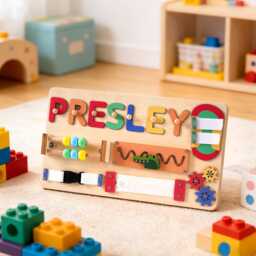 Personalized Baby Name Puzzle, Early Learning Wooden Toddler Toys, Shower Gift, Room Decor, 1st Birthday Christmas Gift - thumbnail 4