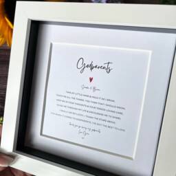Personalised Godparent Poem Frame - Christening Gift, Thank You Gift - thumbnail 3