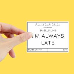 Smells Like I'm Always Late Candle, Inappropriate Mothers Day Gifts, Offensive Gift, Joke Candles, ??? - thumbnail 2