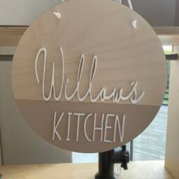 Personalised Kitchen Plaques, Wall Art, Wooden Name Sign, Nursery Decor, Photo Prop - thumbnail 3