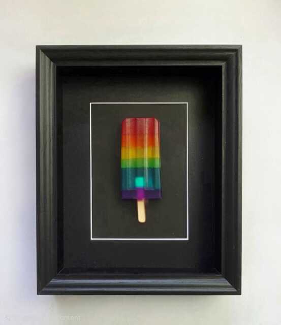 3D Resin Wall Art Colorful Pop Art Ice Lolly, Rainbow Pride Decor - Vibrant Colours - image 1