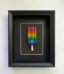 3D Resin Wall Art Colorful Pop Art Ice Lolly, Rainbow Pride Decor - Vibrant Colours - thumbnail 1