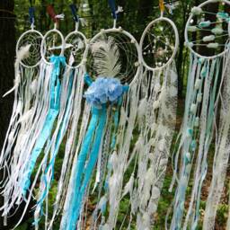 Wedding Dream Catchers Set, Boho Wedding Decorations, Dream Catcher Wall Hanging, Bohemian Room Decor, Wall Hanging - thumbnail 4