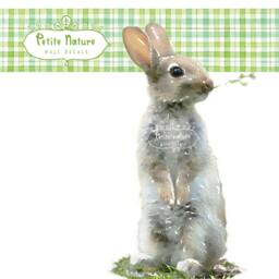 Rabbit, Watercolor Stickers, Bunny Wall Decal, Woodland Animals, Nursery Decor, Cute Rabbit - thumbnail 2