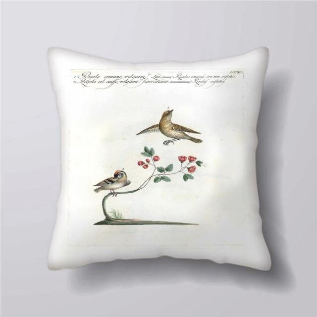 Baby Bird Vintage Botanical -Cushion Cover Case Or Stuffed With Insert - image 1