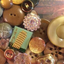 Italy ~ Button Frame in Tuscan Golds & Browns Rustic Art Italian 4x6 Photo - thumbnail 2
