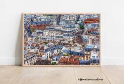 Printed Photo Of The Rooftops Paris, Art Print Aerial View Souvenir Tour Wall Art, Decor, Gift Paris - thumbnail 1