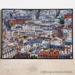 Printed Photo Of The Rooftops Paris, Art Print Aerial View Souvenir Tour Wall Art, Decor, Gift Paris - thumbnail 3