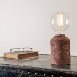 Bixa Small Ceramic Table Lamp, Red Iron 5.5 - thumbnail 3