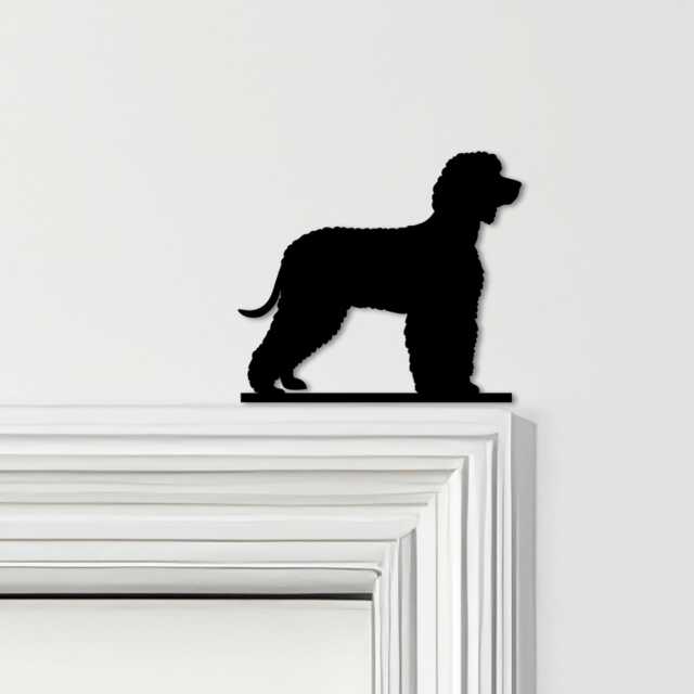 Door Topper Irish Water Spaniel Dog Various Colours Top Of Decorative Sign - Novelty Wall Decor, Frame Art, Art - image 1