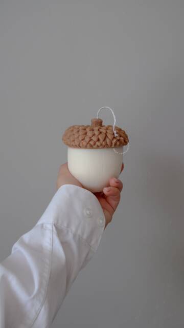 Large Acorn Soy Candle Autumn Scented, Custom Candle - image 1