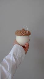 Large Acorn Soy Candle Autumn Scented, Custom Candle - thumbnail 1