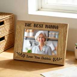 Personalised The Best Nanna Photo Frame 5x7 - Engraved Wood Picture Gift For Nan Grandma Mother's Day Birthday Present - thumbnail 3