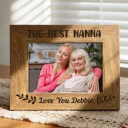 Personalised The Best Nanna Photo Frame 5x7 - Engraved Wood Picture Gift For Nan Grandma Mother's Day Birthday Present - thumbnail 4