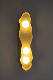 Handmade Wabi Sabi Ceramic Wall Sconce Black Speckled Light - thumbnail 1