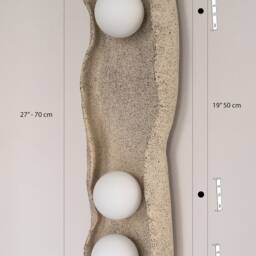 Handmade Wabi Sabi Ceramic Wall Sconce Black Speckled Light - thumbnail 4
