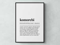 Komorebi Japanese Word Definition Japan Gift Wall Art Print - thumbnail 1