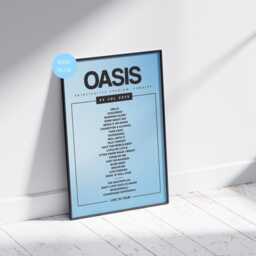 Custom Setlist Poster Print - Any Concert Or Tour Personalised Music Print, Live Gig, Band & Artist Wall Art, Set List Gift - thumbnail 2