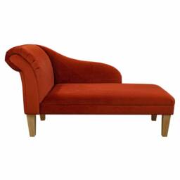 Handmade Apricot Velvet Chaise Longue - thumbnail 2