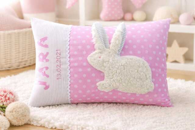 Pillow With Name, Name Pillow, Gifts For Birth, Children's Cuddly Explorer Rabbit