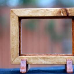 Handmade Red Oak Double Sided Picture Frame - Portrait Or Landscape Display, Convertible - thumbnail 3