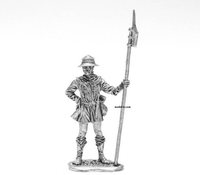 54mm Swiss Infantryman 14 Century 132 Scale Figure - image 1