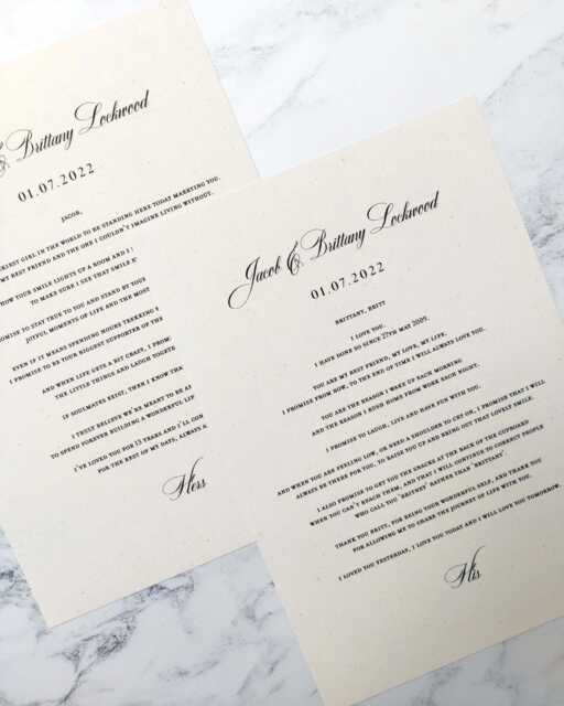Cotton Wedding Vows Print - 2nd Anniversary Gift For Him Or Her, Personalized Keepsake, & Linen Gifts Husband Wife - image 1