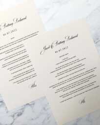 Cotton Wedding Vows Print - 2nd Anniversary Gift For Him Or Her, Personalized Keepsake, & Linen Gifts Husband Wife - thumbnail 1