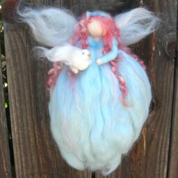 Peace Blessing Fairy Needle Felted Wool Fairy Angel Waldorf Inspired With Dove, Gift, Holiday