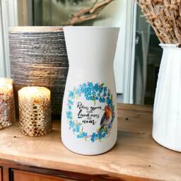 Robin Vase, Gifts, Themed Bird Lovers, Remembrance Home Decor - thumbnail 1