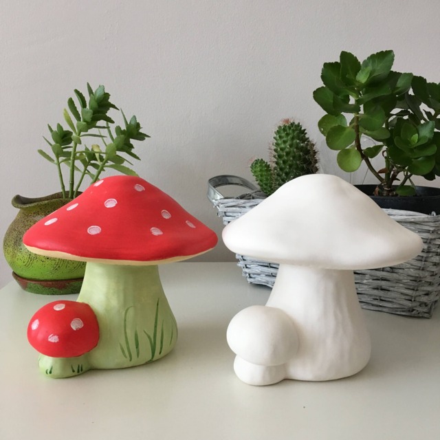 Ceramic Mushrooms, Painted Garden Decor, Outdoor Decorations, Gift Ideas, Handmade Sculptures, Statue - image 1
