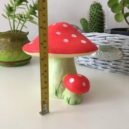 Ceramic Mushrooms, Painted Garden Decor, Outdoor Decorations, Gift Ideas, Handmade Sculptures, Statue - thumbnail 4