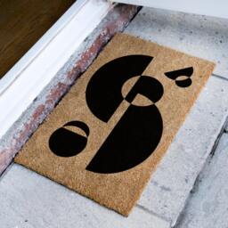 New Home Abstract Art Doormat - Mid Century Modern Door Mat Midcentury Rug Housewarming Gift Minimalist Retro - thumbnail 2