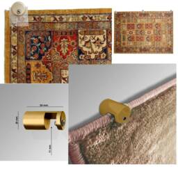 Matte Metal Tapestry Hanger Clip - Rug & Quilt Wall Display - thumbnail 2