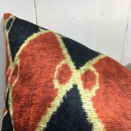 Silk Pillow 24x24 Velvet Cover Handwoven Cushion Decorative Pilow Modern Accent Pillows Home Decor Living - thumbnail 3