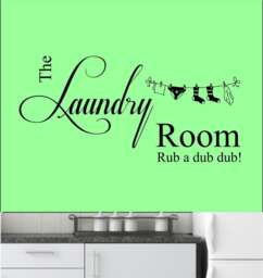 The Laundry Room - Matt Vinyl Wall Art Sticker Decal Mural. Home, Decor. Utility Room, Kitchen. Rub A Dub - thumbnail 1