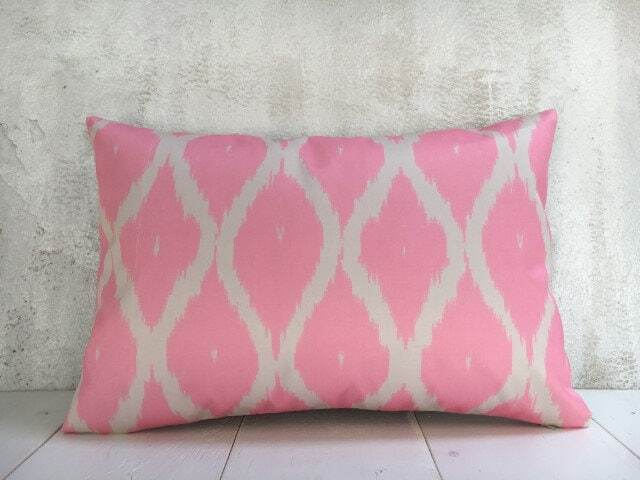 Silk Ikat Pillow Cover, Handwoven Accent Cushion - 16x24 - image 1