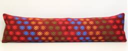 Handmade King Size Kilim Pillow Cover, Turkish Lumbar - 12x48 Inch - thumbnail 1