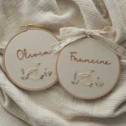 Custom First Name, Silly Goose Embroidery Hoop, Nursery & Kid's Room Wall Art, Hang, Decor, Art - thumbnail 3