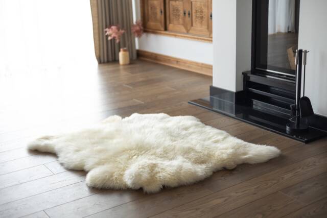 On Sale Double Sheepskin Rug - Shaggy Chair Cover Area Square - image 1