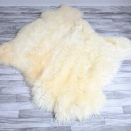 On Sale Double Sheepskin Rug - Shaggy Chair Cover Area Square - thumbnail 2