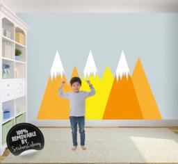 Mountains Wall Decal, Removable, Wall Decor For Kids Room, Nursery, Repositionable, Self Adhesive Sticker, Peel & Stick #50 - thumbnail 1