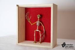 Golden Robot 01 Gilded Movable Stop Motion Creature - thumbnail 1