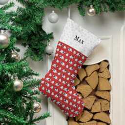 Personalised Christmas Stocking - Red Polar Bear Design - Large - thumbnail 2