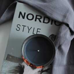 Lava Concrete Candle Nordic Charcoal Copper Decor - thumbnail 2