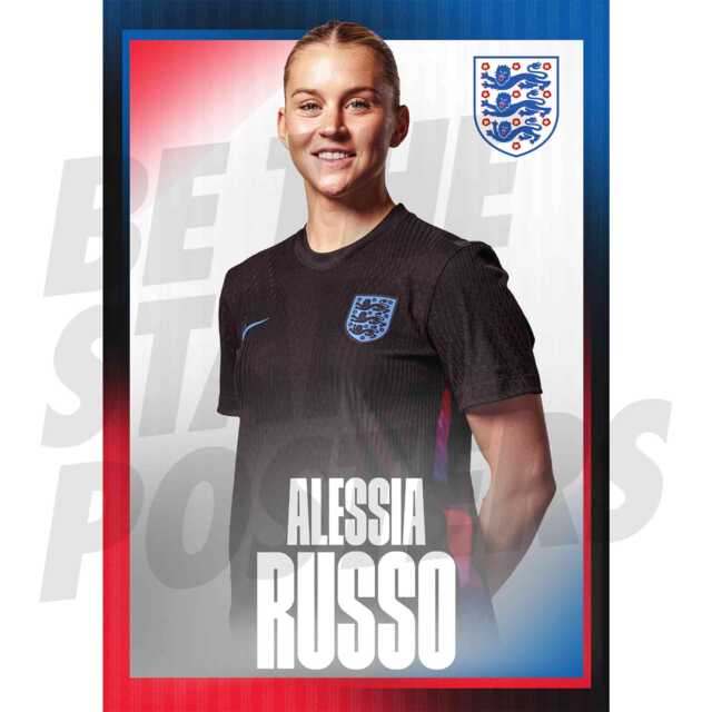 Lionesses Russo 25/26 Away Headshot Poster - Officially Licensed Product A4/A3 Framed Options - image 1