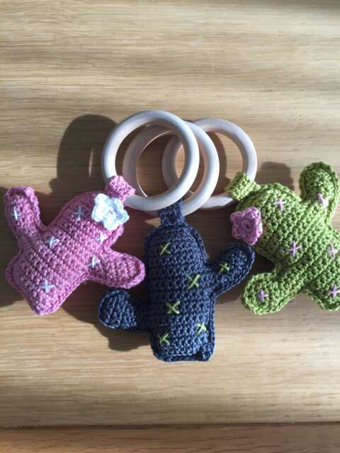 Handmade Cactus Rattle - image 1